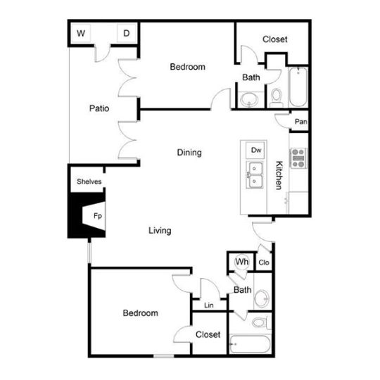 floor plan photo of the park at westchase in houston, tx at The Westmount at River Park